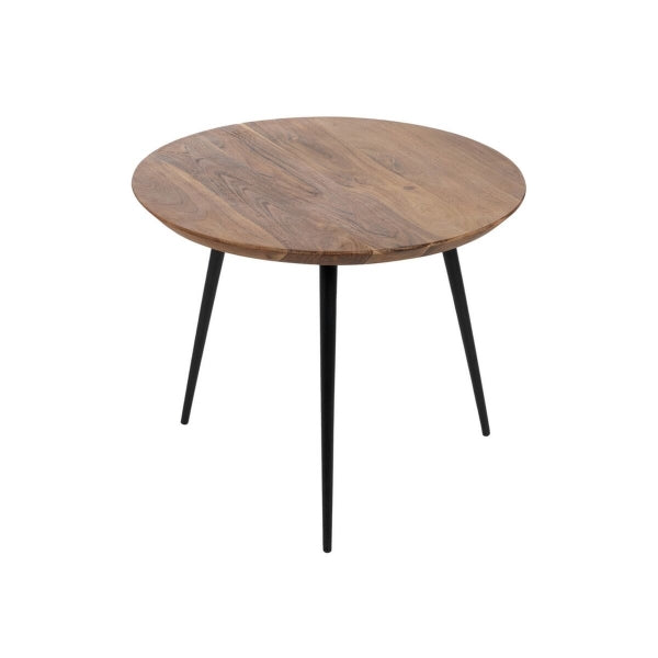 3 Round Nesting Tables in Raw Acacia Wood