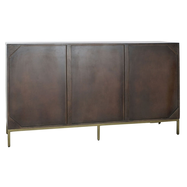 Modern Sideboard Wood and Metal Black and Gold Home Decor