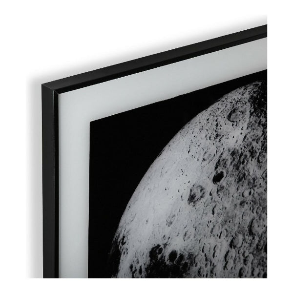 Cadre Mural Design Lune Noir et Blanc Versa