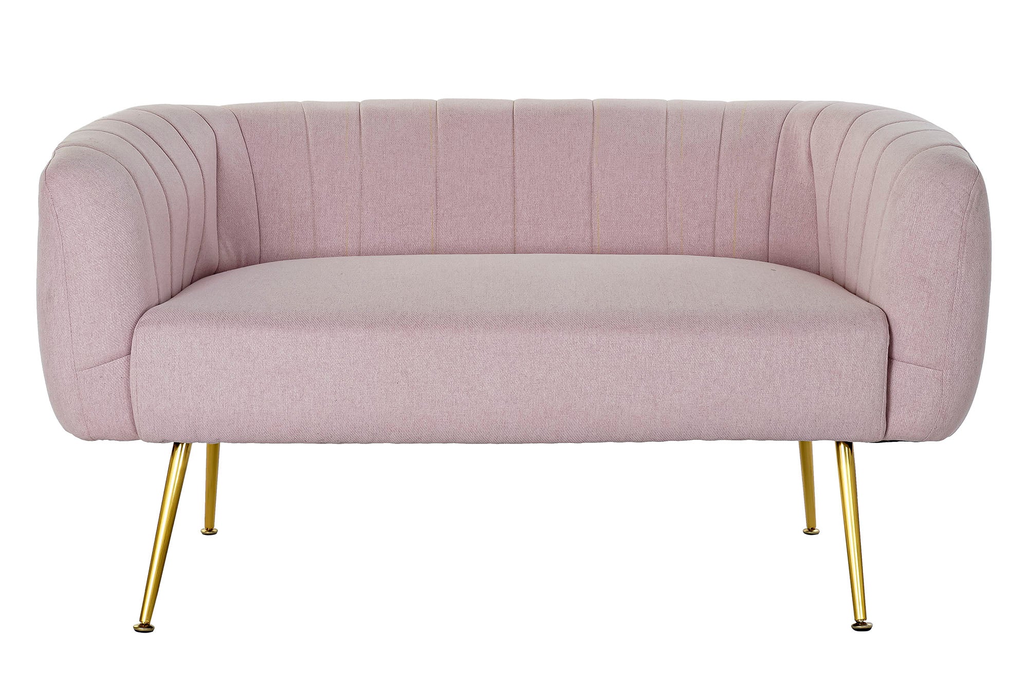Contemporary Sofa Pink and Gold Metal Home Decor