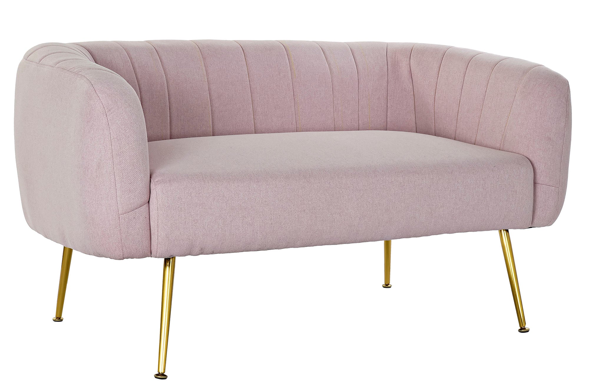 Contemporary Sofa Pink and Gold Metal Home Decor