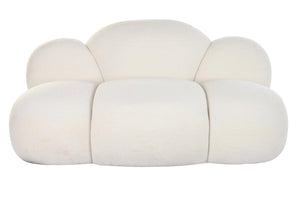 Canapé Design Nuages Blanc Tissu Bouclette