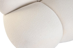 Canapé Design Nuages Blanc Tissu Bouclette