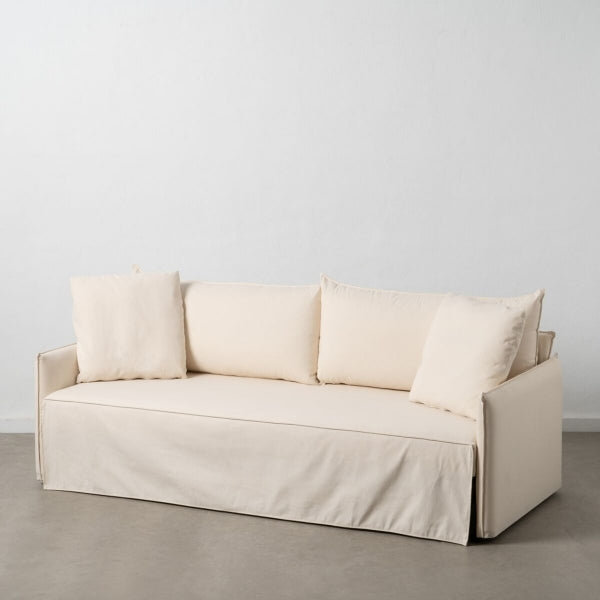 Canapé Convertible Design Traditionnel Home Decor Tissu Beige