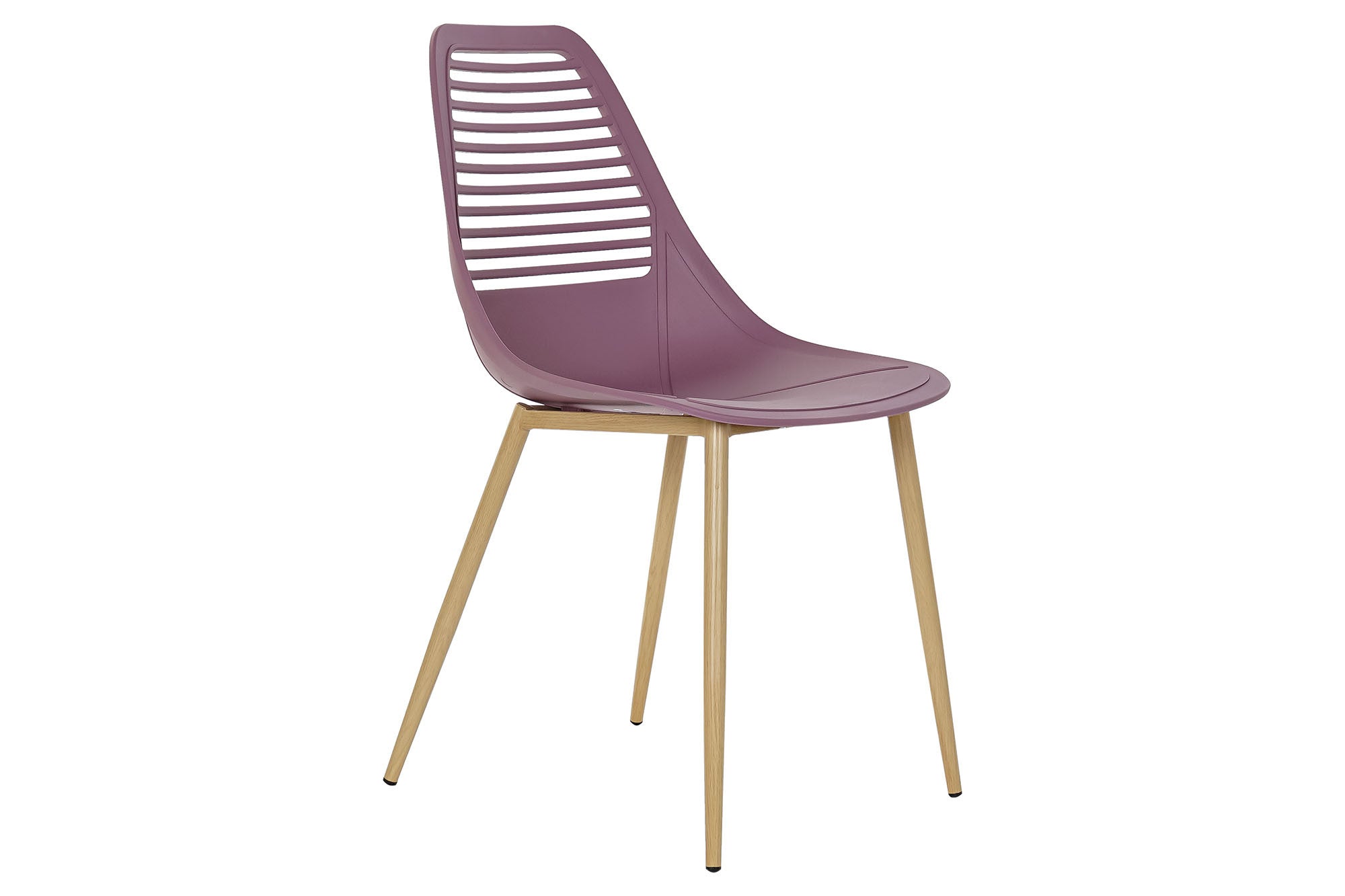 Scandinavian Design Chair Matte Pink and Light Brown - Elegance and Comfort for Adults 