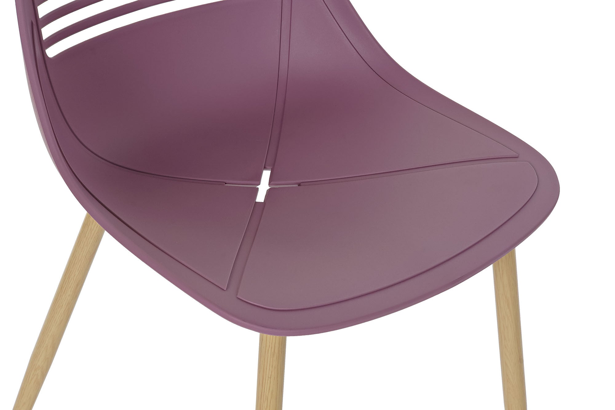 Scandinavian Design Chair Matte Pink and Light Brown - Elegance and Comfort for Adults 