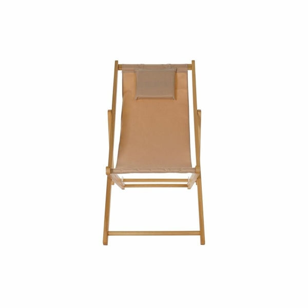 Chaise longue De Jardin Pliable Marron et Bois Home Decor  (57,5 x 113 x 77 cm)