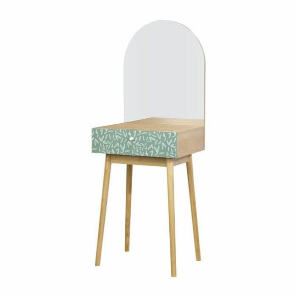 Scandinavian Side Dressing Table Wood and Green Home Decor