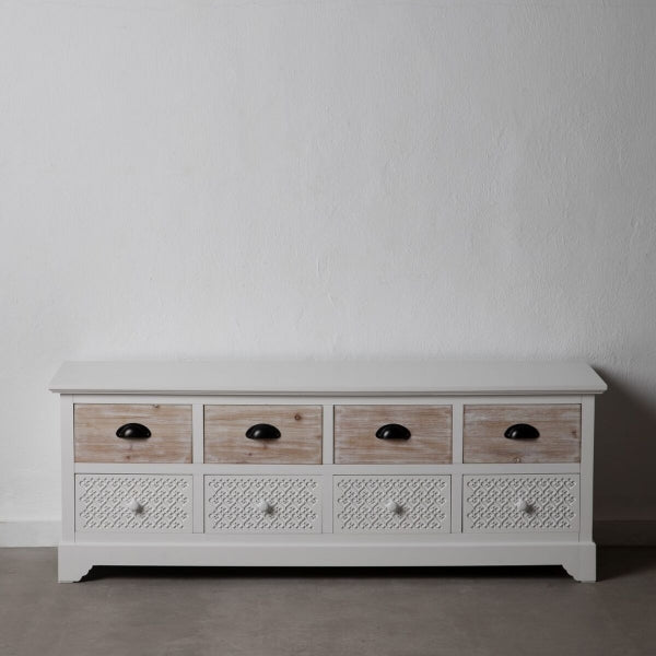 Glamorous Chest of Drawers for Edge of Bed in White Natural Wood Home Decor