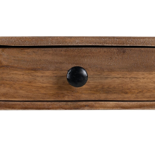 Consola con cajón de madera de mango natural y hierro negro Decoración para el hogar