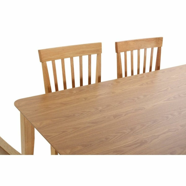 Juego de mesa y 6 sillas de madera de roble tradicional para decoración del hogar