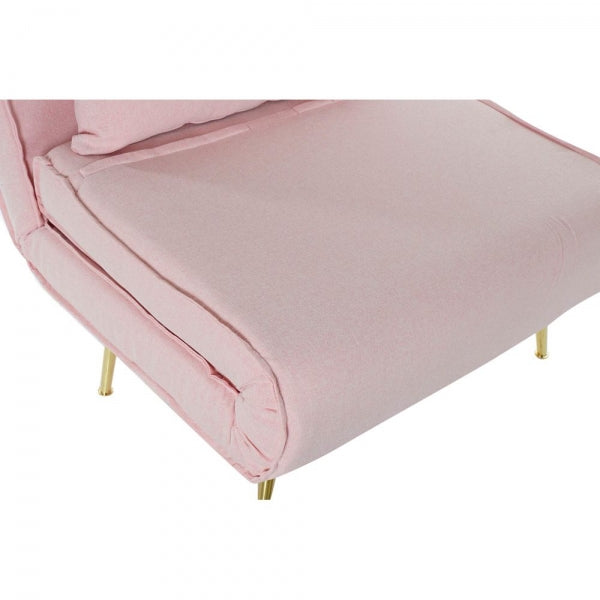 Pink and Gold Convertible Armchair Home Decor