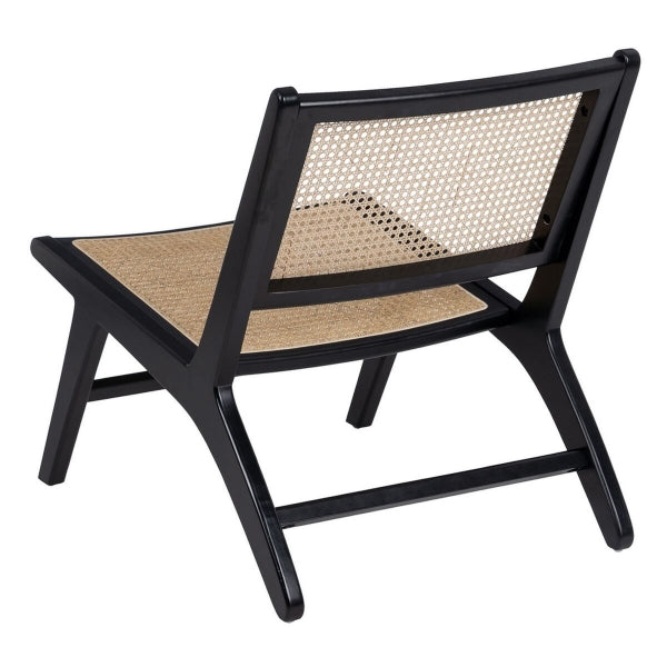 Bali Design "ZEN" Inclined Relax Armchair in Black Wood and Rattan 