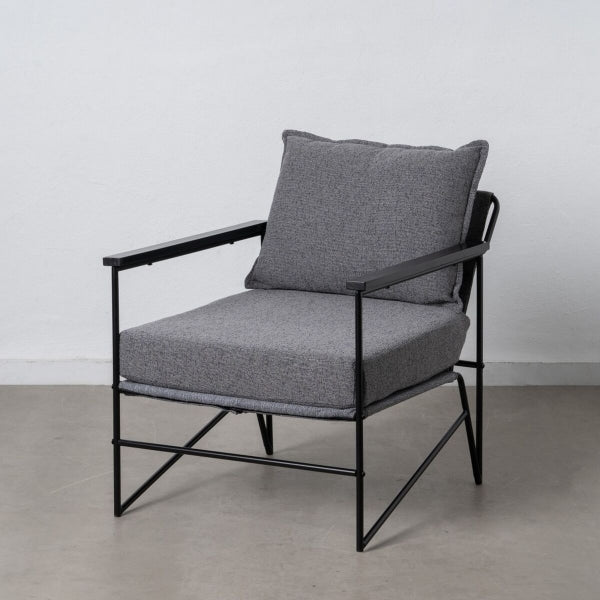 Fauteuil Incliné Design Loft Home Decor Gris et Noir