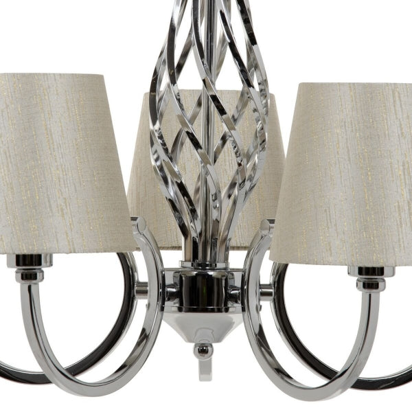 Lámpara de araña de diseño grande "Luxury" Metal plateado brillante - Elegancia y luminosidad para iluminar su interior