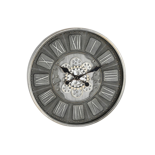 Horloge Murale Engrenages Style Indus en Fer Gris Home Esprit
