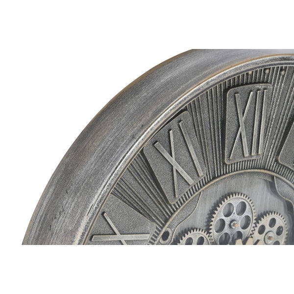 Home Esprit Reloj de pared con engranajes estilo industrial de hierro gris