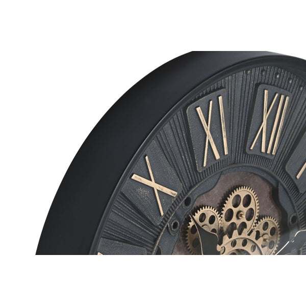 Inicio Esprit Reloj de pared con engranajes móviles de hierro negro y oro