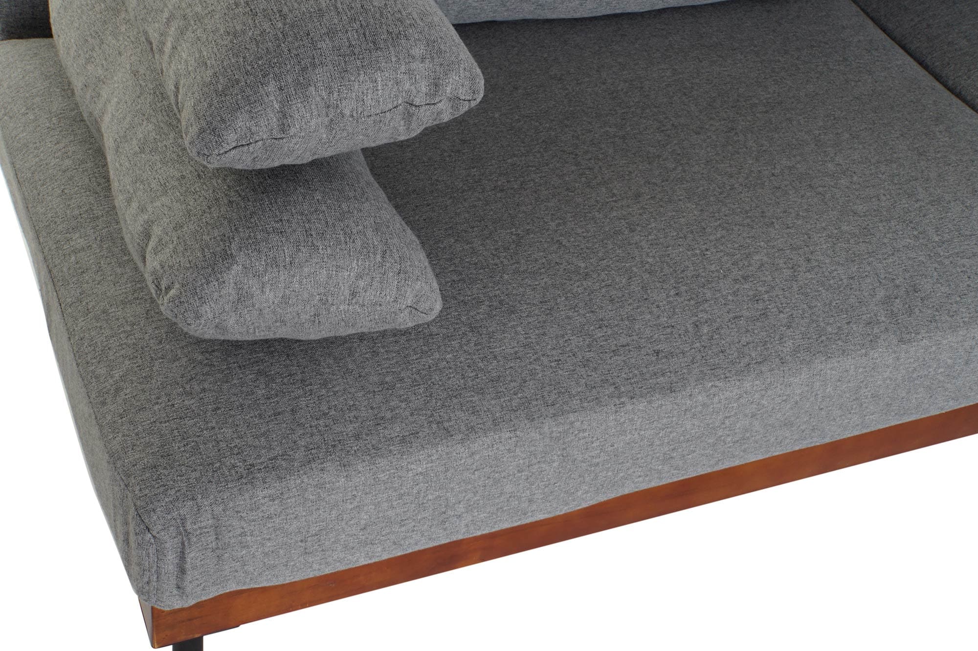 ZEN Sofa in Gray Cotton and Wood