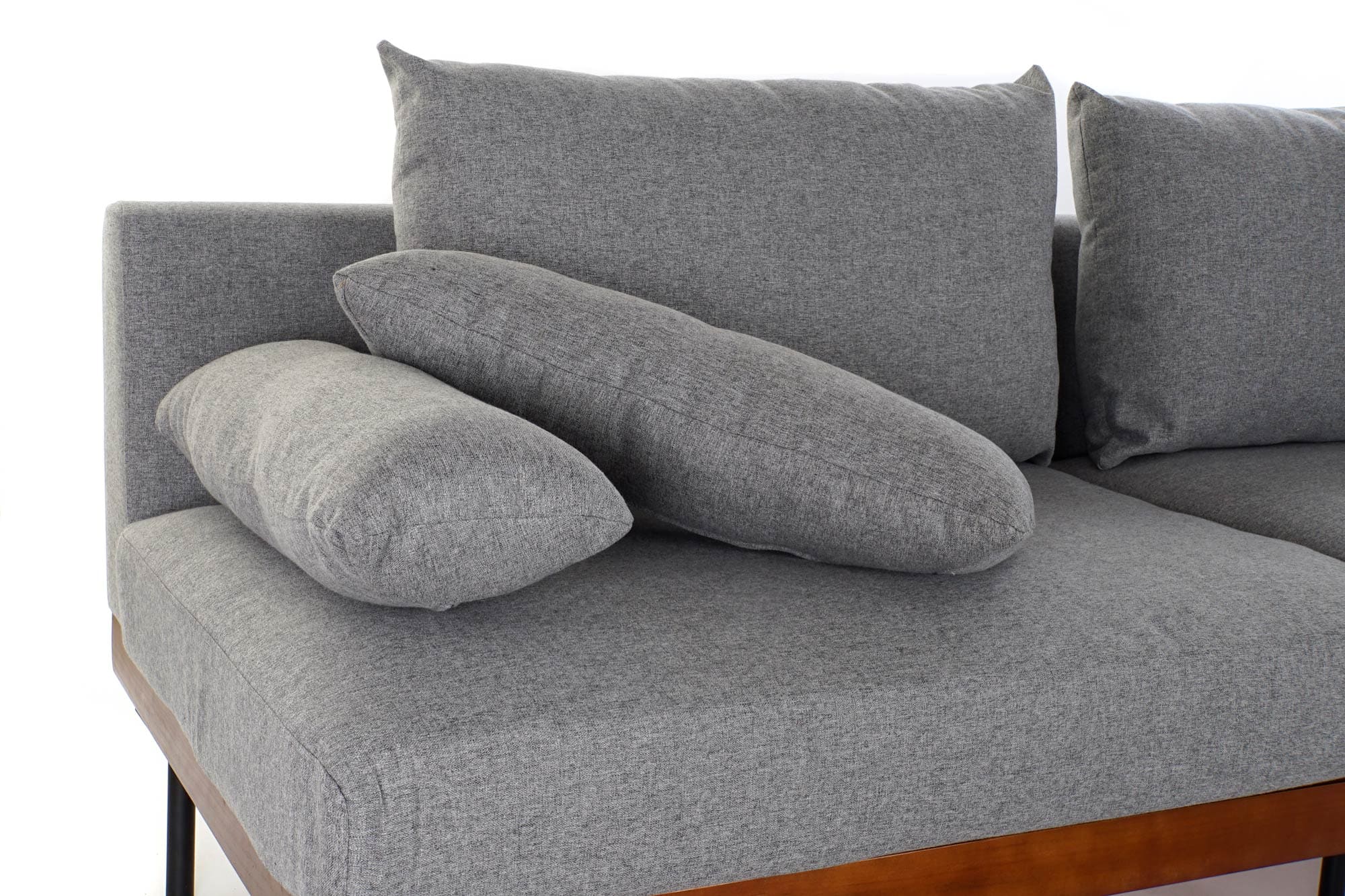 ZEN Sofa in Gray Cotton and Wood