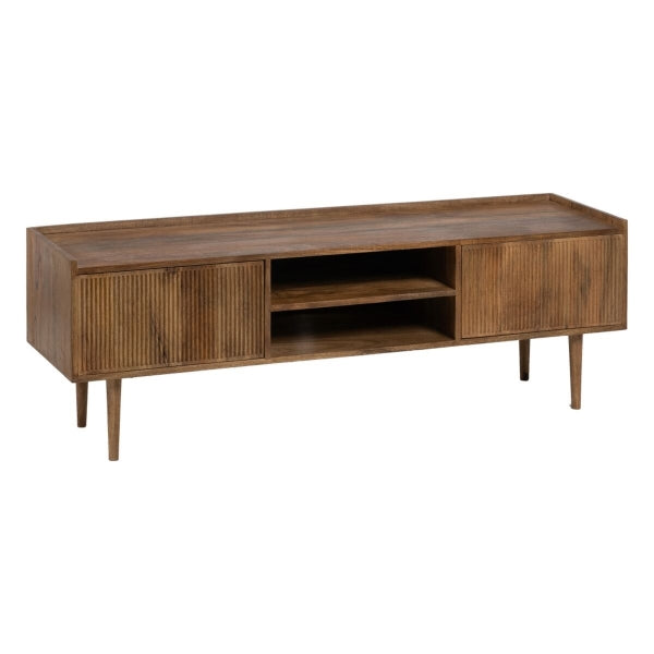 Meuble TV en Bois Brut de Manguier Naturel