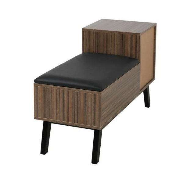 Shoe Cabinet with Design Bench in Brown Wood Home Decor