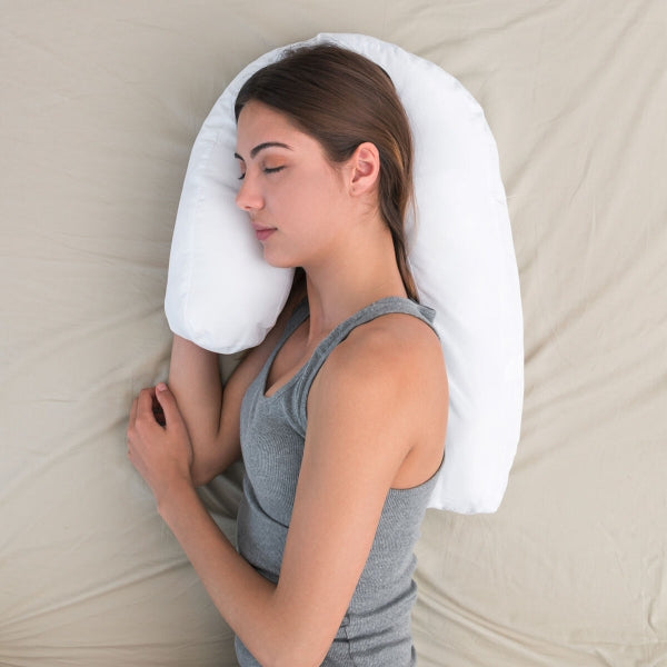 Ergonomic Side Pillow in U White ING