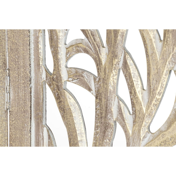 Biombo Diseño Árbol Tallado en Madera de Mango Decapado - Decoración Hogar