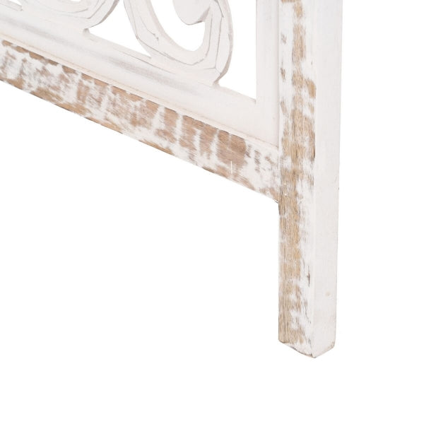 White Distressed Wood Shabby Chic Room Divider Home Decor