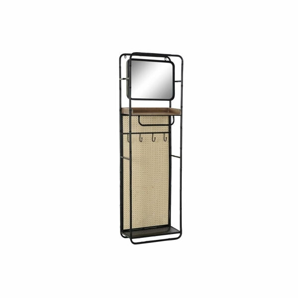 Loft Design Coat Rack with Swivel Mirror Home Decor