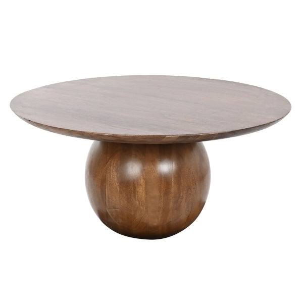 Table Basse Design Ronde en Bois d'Acacia Naturel Brun
