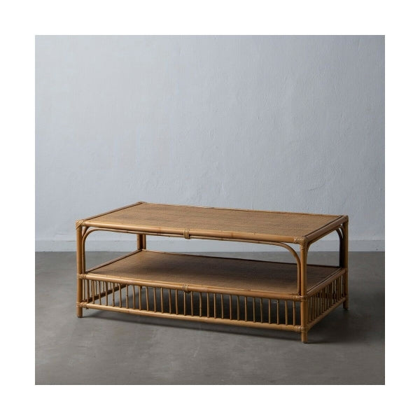 Table Basse Design Bali Home Decor Rotin et Bois de Teck