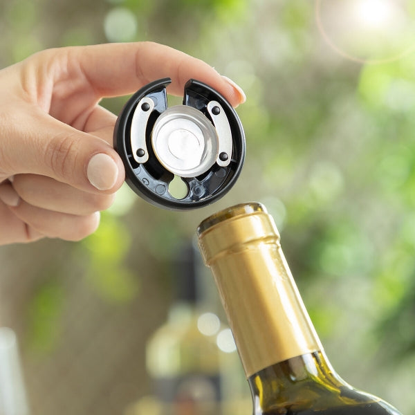Sacacorchos eléctrico diseño negro barato para botellas de vino ING
