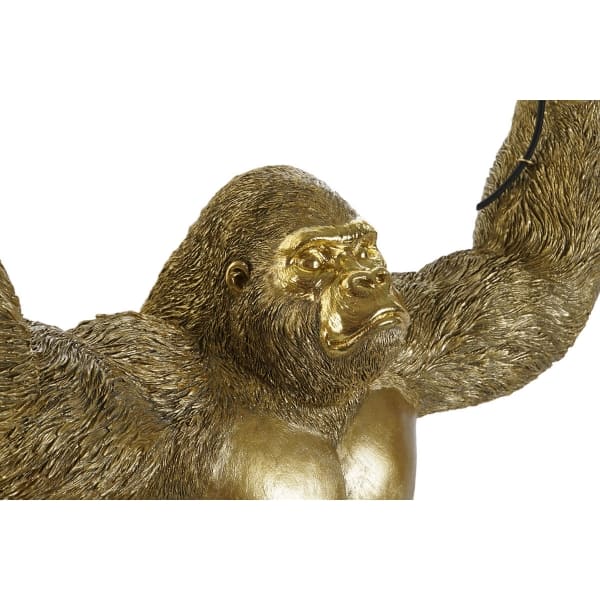 Gold Gorilla Wall Light That Holds Two Bulbs
