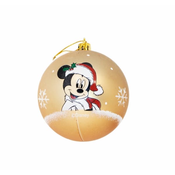 Ensemble de 10 Boules de Noël Mickey Mouse Dorées, Disney