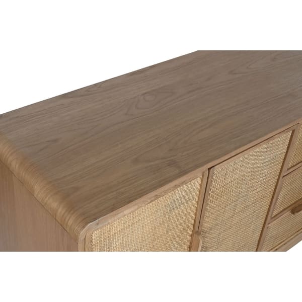 Large Tropical Buffet in Cannage and Natural Oak