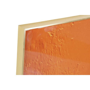 Cadre Mural Vertical Design Abstrait Orange