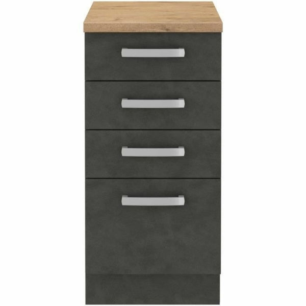 Gray and White Wooden Home Decor Office Drawer Unit (60 x 40 x 80 cm) 