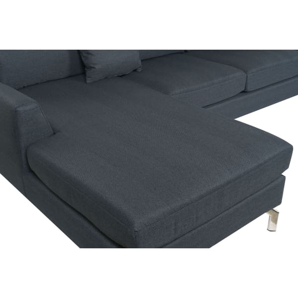 Large Modern Corner Sofa Navy Blue (300 x 160 x 85 cm)