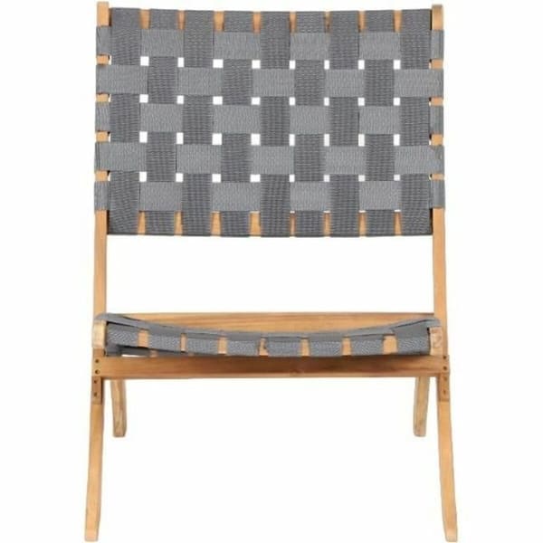 Set of 2 Foldable Acacia Wood Garden Chairs