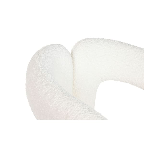 Silla de diseño en tela Bouclette blanca