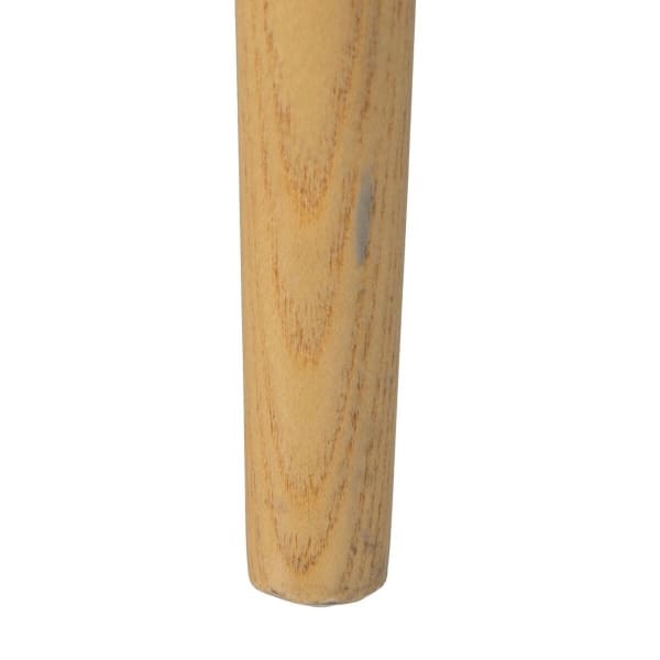 Silla de madera natural con respaldo redondeado (55 x 60 x 77 cm)