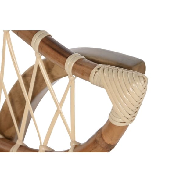 Silla Bali de madera de teca y ratán tejido (57 x 68 x 79 cm)