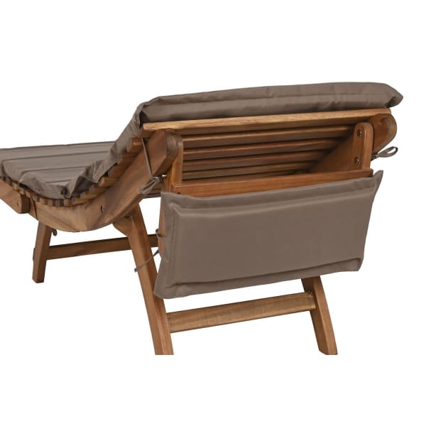 Foldable Solid Acacia Garden Lounge Chair