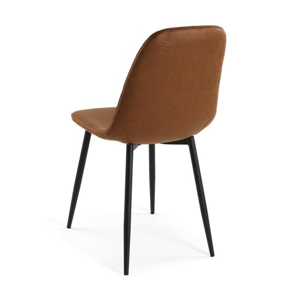 Loft Chair in Faux Leather and Metal - 3 Colors to Choose From