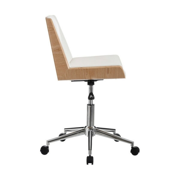 Contemporary Office Chair Home Decor Wood and White
