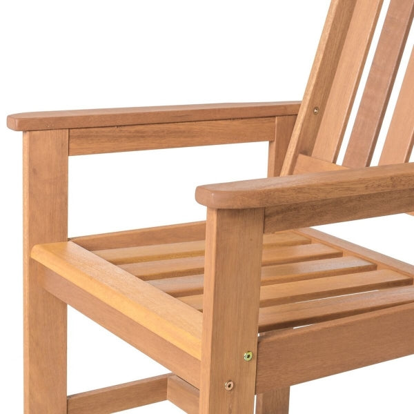 Home Decor Acacia Wood Armrest Garden Chair