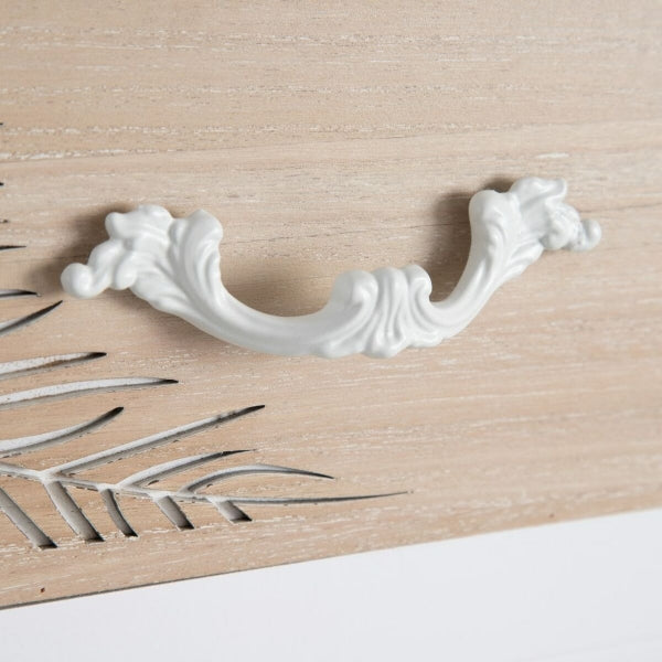 Coiffeuse Design Scandinave Home Decor Bois Naturel Blanc (90 x 40 x 79 cm)