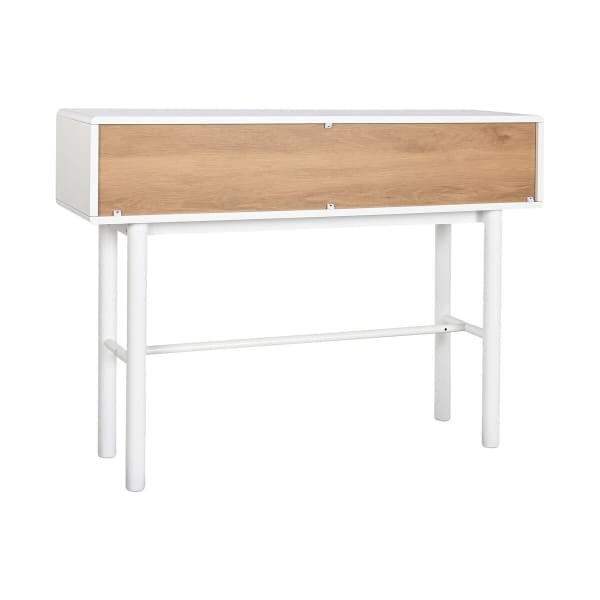 Scandinavian Drawer Console in White Wood