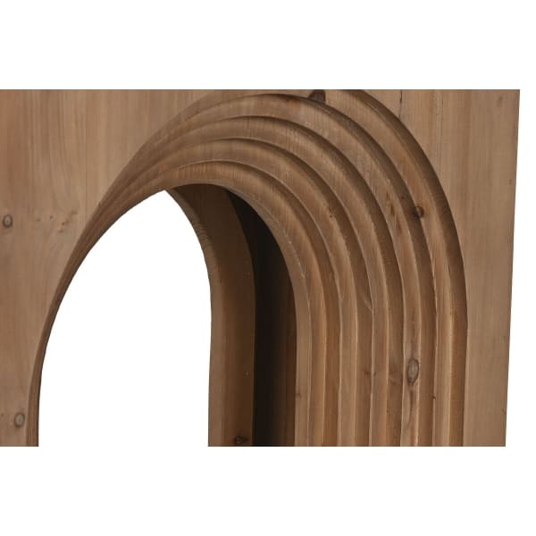 Console d'Entrée Arches Sculptées en Bois et Verre
